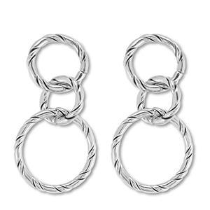 Stainless steel earrings / earpins Silver