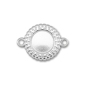 BY31&reg; Stainless steel connector with setting for SS30 flat back Silver