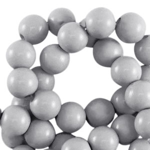 4 mm acrylic beads shiny Grey