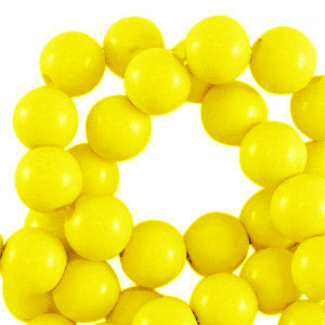 4 mm acrylic beads shiny Yellow