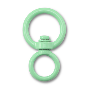 Colourful jewellery findings key chain round Mint Green