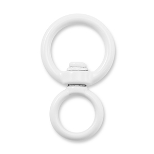 Colourful jewellery findings key chain round White