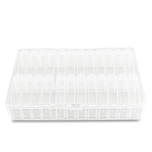 Jewellery display 24 compartment storage box Transparent