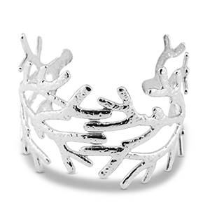 Stainless steel bracelets bangle coral Silver