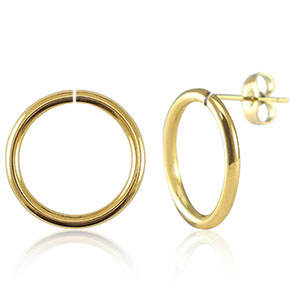 Stainless steel earrings 18mm Gold