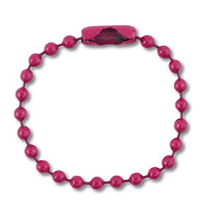 Colourful jewellery findings ball chain with clasp Magenta Purple