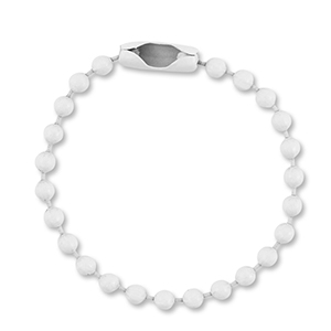 Colourful jewellery findings ball chain with clasp Light Grey