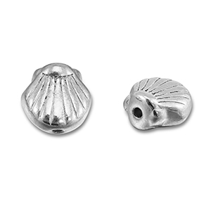 Stainless steel beads shell Silver