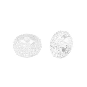 Resin beads rondelle 10mm Transparent
