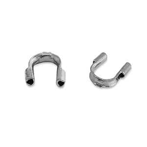 Stainless steel findings wire guardian / wire protector Silver