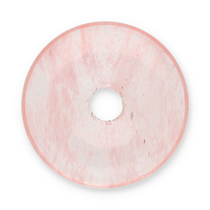 Natural stone charms Agate donut 16mm Pink-Transparent