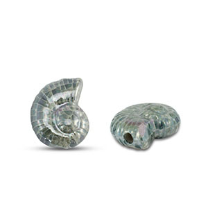 DQ greek ceramic beads shell Sea Green