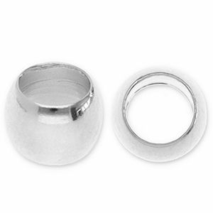 DQ European metal beads tube Antique Silver (Nickelfree)