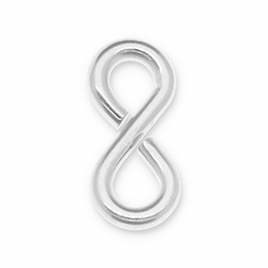 Eco-brass&reg; DQ European metal findings jump ring "8" Antique Silver (Nickelfree)