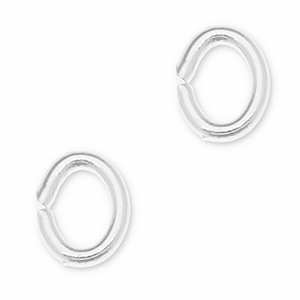 DQ European metal findings jump ring oval Antique Silver (Nickelfree)