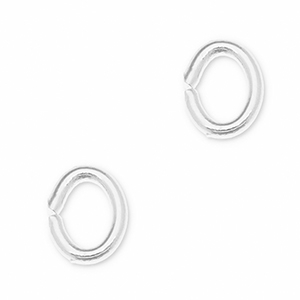 DQ European metal findings jump ring oval Antique Silver (Nickelfree)