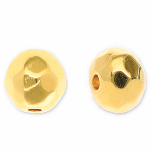 DQ European metal beads faceted cut 4mm Gold (Nickelfree)