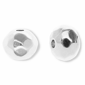DQ European metal beads faceted cut Antique Silver (Nickelfree)