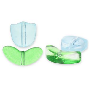 Glass beads tulip Light Blue-Green