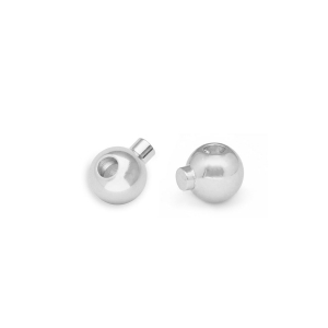 Eco-brass&reg; DQ European metal findings crimp bead round Antique Silver (Nickelfree)