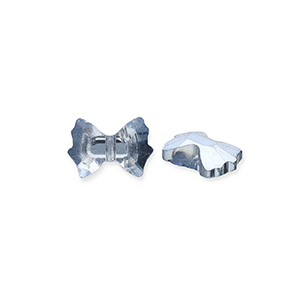 Fashion faceted beads bow Blue-Pearl Shine Coating