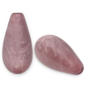 Polaris Elements drop shaped beads Polmo Mauve