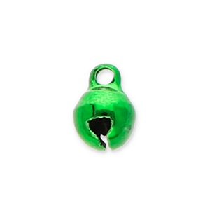 Metal charms little bells 6mm Green