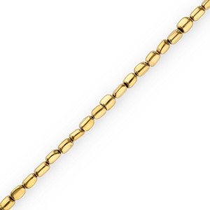 Round hematite beads Gold