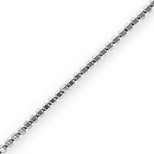 Round hematite beads hexagon Silver