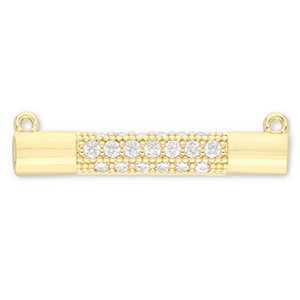 Brass TQ metal connector bar Gold-Transparent