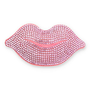 Statement charms with strass kiss Light Pink