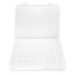 Jewellery storage box with 14x4 compartments Transparent