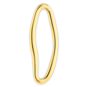 Stainless steel findings connector oval Gold