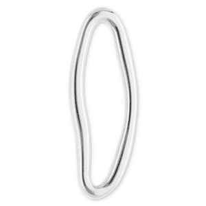 Stainless steel findings connector oval Silver