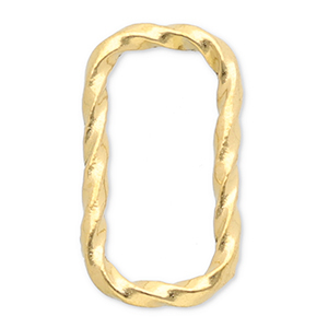 Stainless steel findings connector rectangle Gold