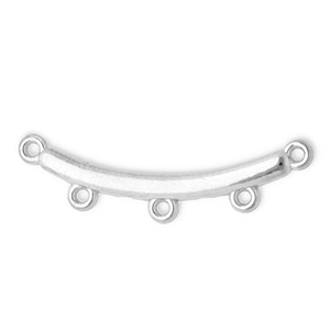 Stainless steel findings connector arch with 3 loops Silver