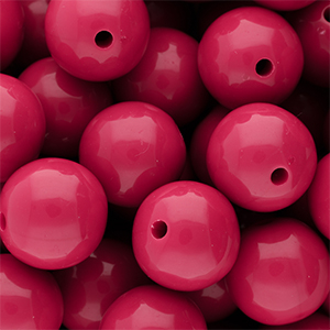 20 mm DQ acrylic beads shiny Fuchsia 17-2031 TCX