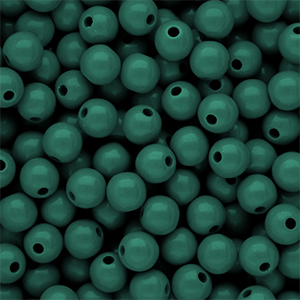 10 mm DQ acrylic beads shiny Mediterranea Green 19-4517 TCX
