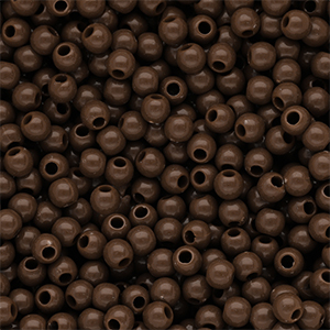 6 mm DQ acrylic beads shiny Cappuccino Brown 19-1220 TCX