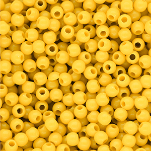6 mm DQ acrylic beads shiny Vibrant Yellow 13-0858 TCX