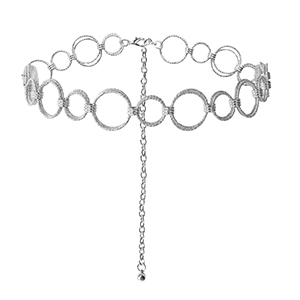 Hip chain double ring Silver