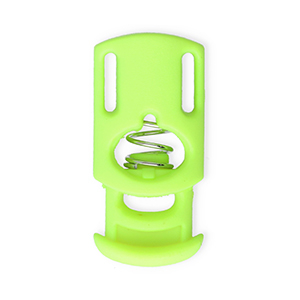 Colourful jewellery findings cord stopper rectangle Neon Green