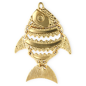 Stainless steel charms fish Gold