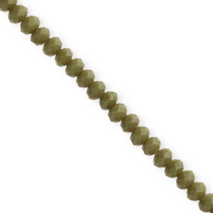 Top faceted beads 6x4mm disc Army Green