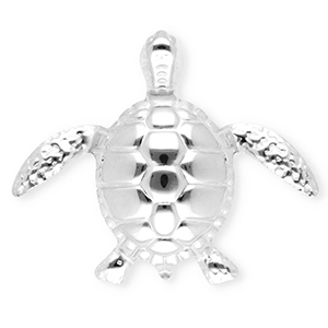 Stainless steel statement brooches turtle Silver