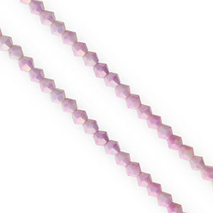 Top faceted beads bicone 4mm Lilac-AB Coating