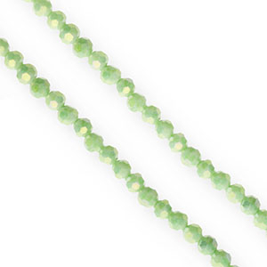 Round top faceted beads 4mm Light Green-AB Coating