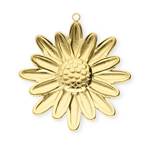 Stainless steel charms flower Gold