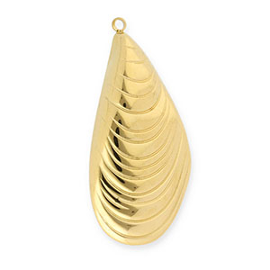 Stainless steel charms mussel Gold