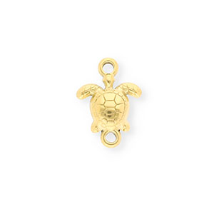 Stainless steel findings connector turtle Gold